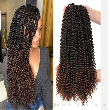 Synthetic Hair Water Wave Crochet Braids 22 inch Passion Twist Crochet Braiding Hair Extensions